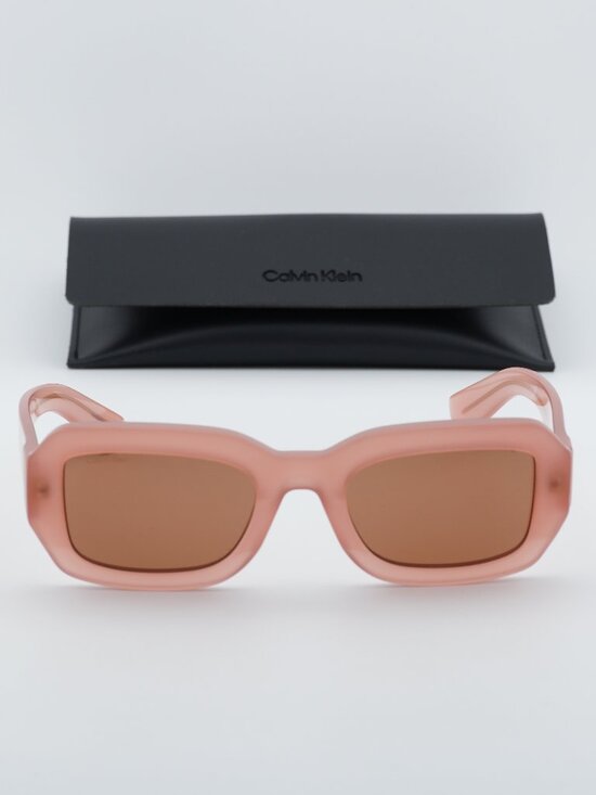 Calvin Klein CK24511S 835 Women Rectangle Sunglasses - Peach / Brown main image 2